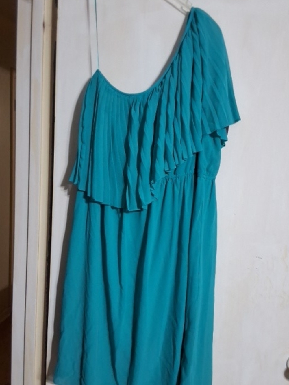 Lane Bryant Teal One-Shoulder Ruffle Dress 18/20